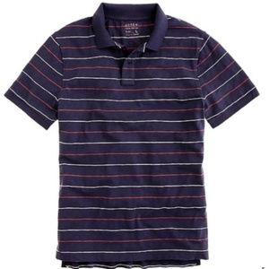 J. Crew Short Sleeved Navy Blue Polo Cotton Shirt